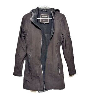 Ilse Jacobsen Hornbæk Black Raincoat Women’s Size 34 Softshell Hooded Jacke